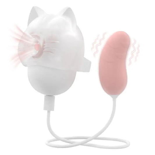 Lucky Cat Clitoral Suction With Bullet Fizzglow