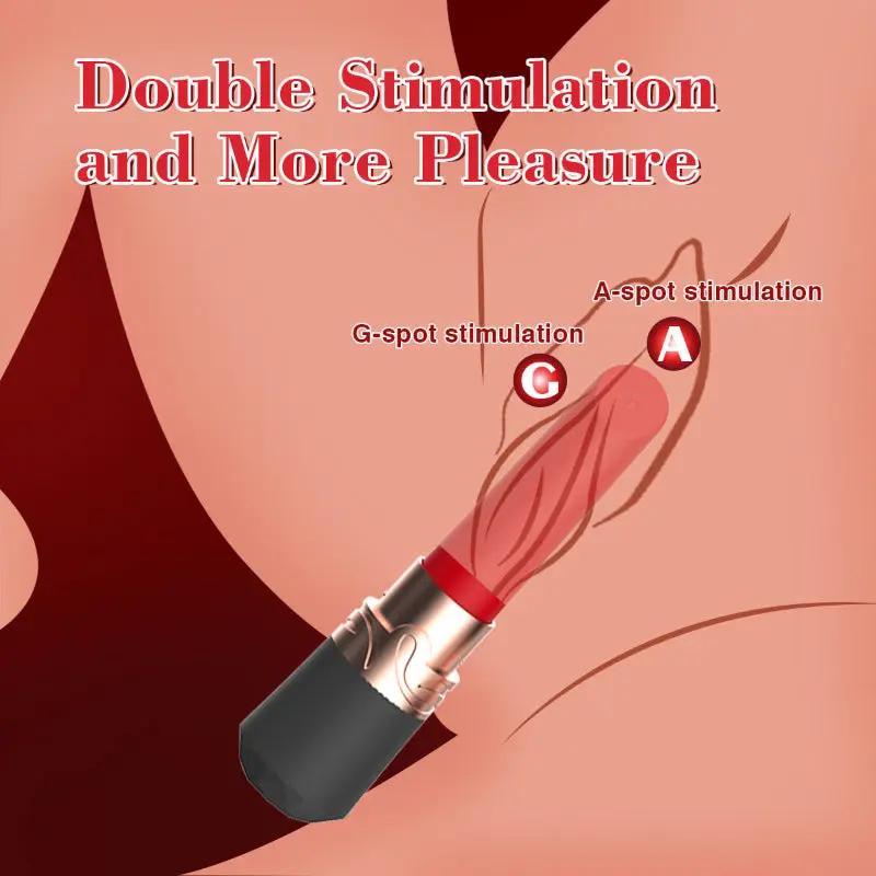 Double Stimulation Lipstick Vibrator  Fizzglow