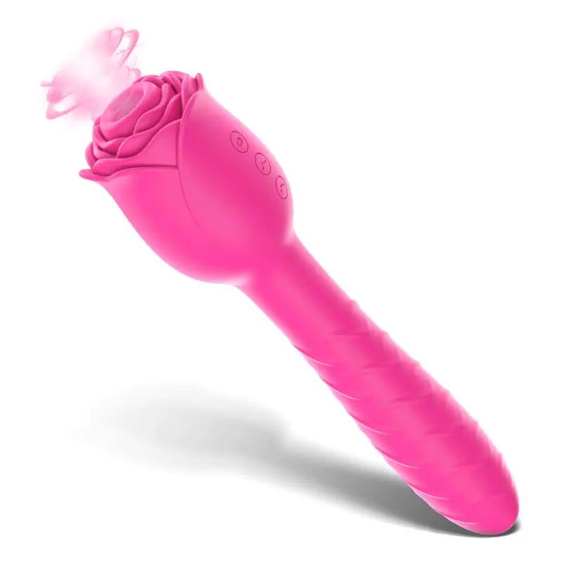 Dual Ended Clitoral Rose Vibrator  Fizzglow