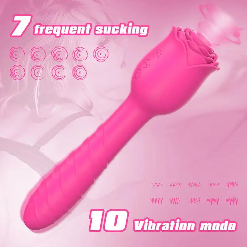 Dual Ended Clitoral Rose Vibrator  Fizzglow