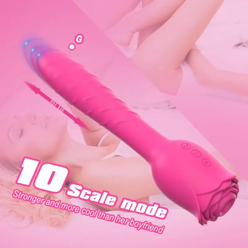 Dual Ended Clitoral Rose Vibrator  Fizzglow
