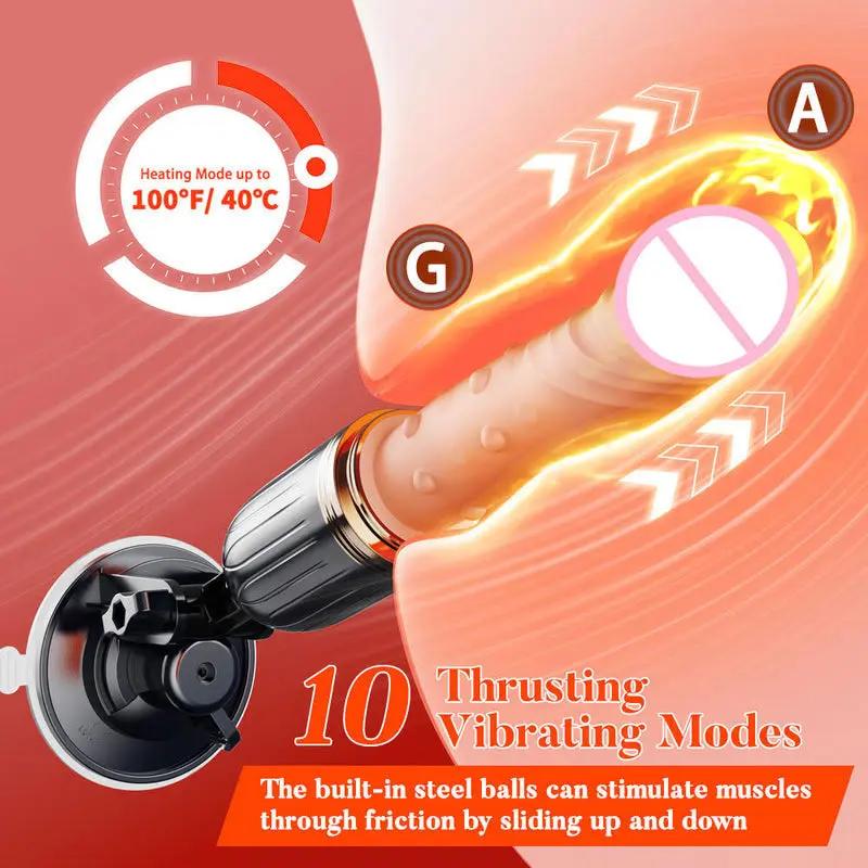 Fun-game Heating Thruster Vibe with remote control  Fizzglow