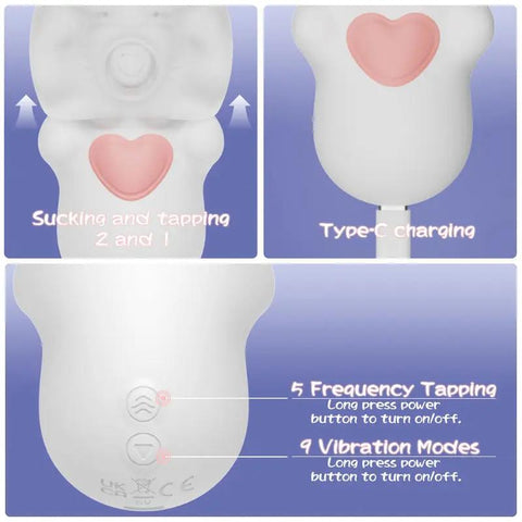 Lucky Cat Clitoral Suction With Bullet  Fizzglow