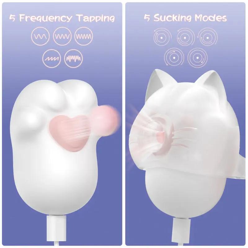 Lucky Cat Clitoral Suction With Bullet  Fizzglow