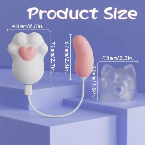 Lucky Cat Clitoral Suction With Bullet  Fizzglow