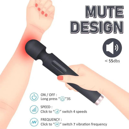 Pelo Rechargeable Wand Massager  Fizzglow